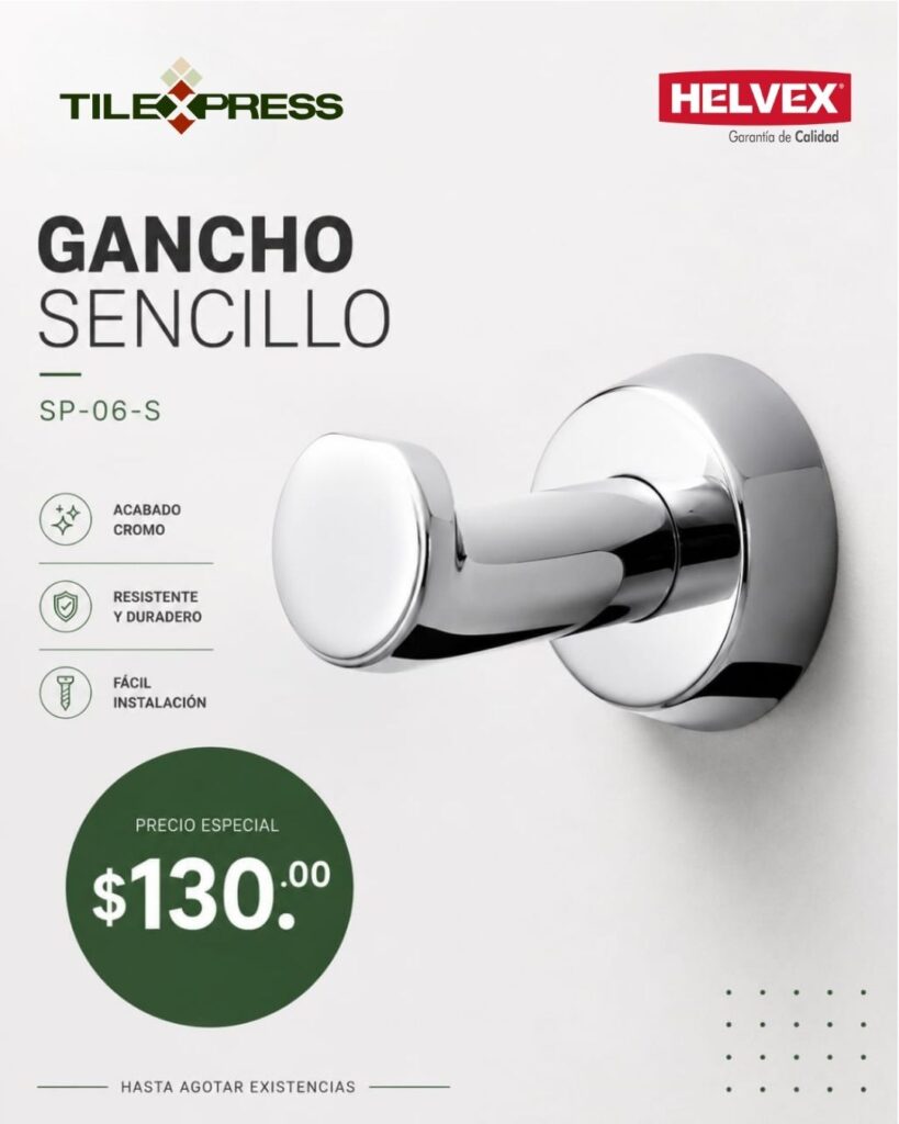 Promo Tile-Express, Helvex Gancho Sencillo